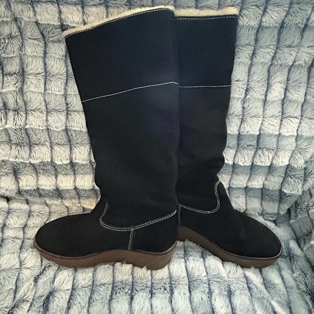 Kors made in Italy suede knee high boots 10 - Picture 2 of 7